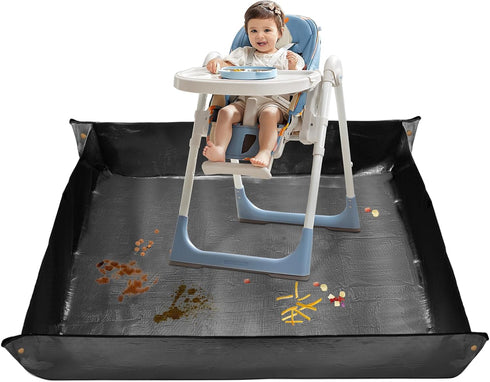 Splat Mat for Under High Chair, 59x59 Inches Large Size Mess Mat
