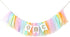 SYESQL 1st Rainbow Birthday High Chair Banner - Girl Highchair Banner, First Tutu Banners, Ice Cream Birthday Party