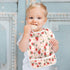 IHCVHQX 1 Pack Baby Feeding Bibs for Boys Girls Strawberries and Daisies Button Newborn Infant Bibs Teething Bib