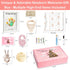 Set New Mom Gifts for Women, Pregnancy Gifts for New Parents,Gift with Swaddle Blanket & Easter Bunny Rattle, Baby
