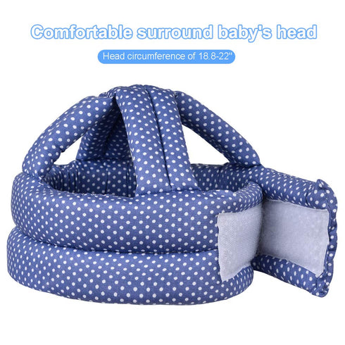 Baby Helmet & Baby Knee Pads for Crawling - Infant Helmet & Walking Baby Helmet for Age 6-36 Months, Blue Dots