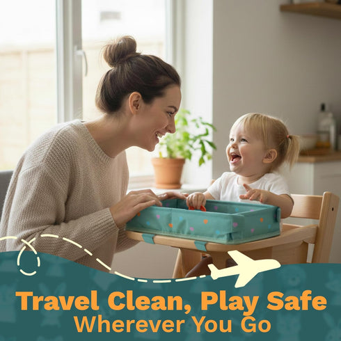 Setup 1-5 Little Traveler Waterproof Airplane Tray Table Cover Universal Fit & Easy Airplane Tray Cover Kids - Use