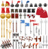Feleph Medieval Weapons Pack for Knight Figures, Ancient Kingdom Military Soldier Castle Equipment Kit