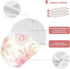 decor gift 4 Pack 22x11in Cotton Burp Cloths Large Easy Care Pink and White French Floral Feed Cloth for Unisex Babies