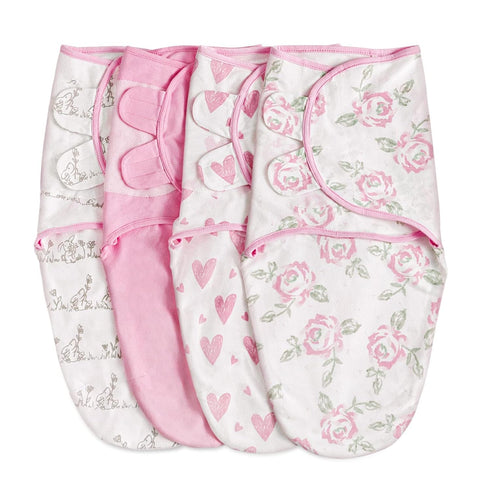 Organic Baby Swaddle Sleep Sacks, 4-Pack Swaddles for Newborns Baby Essentials, Infant