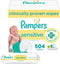 Pampers Baby Wipes Sensitive, Water Based Hypoallergenic and Unscented 504 Total (6