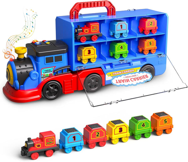 Gloween Train Set Truck Toys for Toddler Boys Girls Age 3 4
