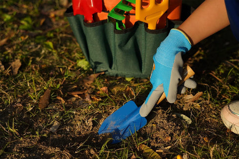 Doiaz Set Kidz Gardening Tool Gardening Tools Kit Includes Shovel, Rake, Fork Trowel, Children'z Garden Kit with Sun
