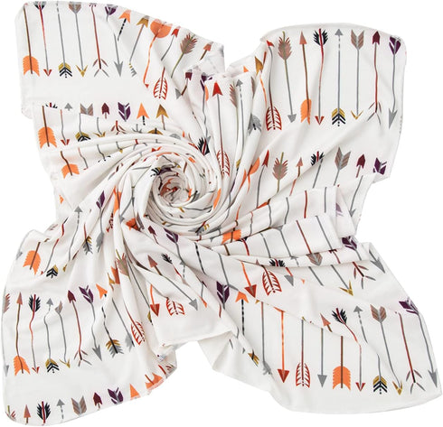 Galabloomer Newborn Swaddle Blanket with Beanie Set, Baby Boy Receiving Blanket (White Arrow)