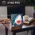 Set 3D 2166PCS Mini Building Blocks Shark Mural - Cute Animal Wall Art Shark Craft Kit Micro Mini Block Bricks Creative