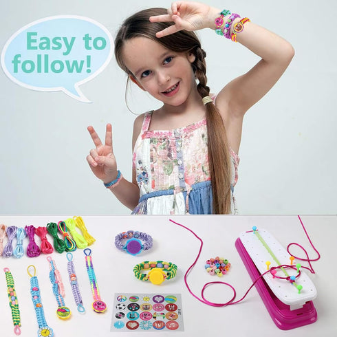 8-12 6 7 9 10 11 Set IQKidz Friendship Bracelet Making Kit - Make Bracelets Craft Toys for Girls Age yrs, Cool Birthday
