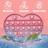 Pink Heart Shaped Pop Bubble Fidget Toy, Valentines Sensory Toy with Letters & Numbers for Kids