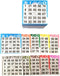 American Games Bingo Paper Game Cards - 1 Card - 10 Bingo Sheets -