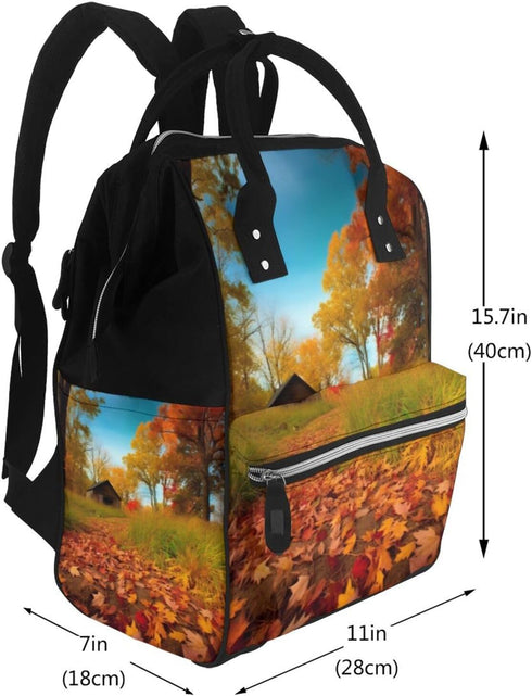 HCBPWVQA Backpack Daypacks Backpack Mommy Gallery For Fall Diaper Bag with Changing Pad and Pacifier Holder