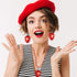 Hicarer 2 Pairs Light-up Bulb Earrings | LED Bulb Christmas Earrings & 2 Pieces Flashing Necklaces for Holiday Favors