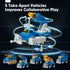 hahaland Toys for Ages 5-7 | 5 in 1 STEM Take Apart Trucks Transform to Robot, Birthday Gift for Boys