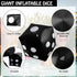 3 Pack Inflatable Dice, Jumbo Giant Inflatable Dice Toy for Indoor Outdoor Board Games, Pool Party Favor (Black, 20