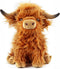 HoCutela Kid Highland Cow Stuffed Animal Farm Toy, 10.5 inch Realistic Highland Cow Plush,