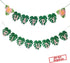 OU RUI Hawaiian Party Happy Birthday Banner, Tropical Luau Party Palm Leaf Decorations