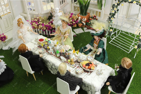 Set, Set Sets 1/12 iLAND Dollhouse Accessories and Furniture Tableware Dollhouse Dishes Mini Tea Cups Miniature Tea