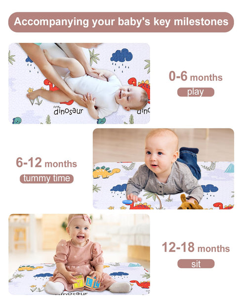 50 50 Tummy x Play Mat for Baby Playpen Time, Non-Slip Washable Baby Playpen Mat, Baby Crawling Mats for Floor