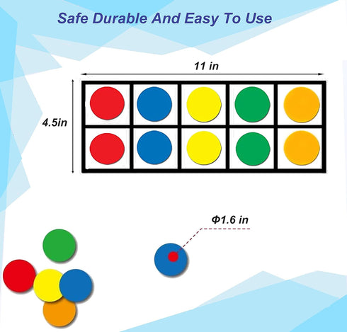 Giant Magnetic Ten-Frame Set - 5 Ten Frames and 55 Magnetic Math Counters - Classroom Toys for Kindergarten