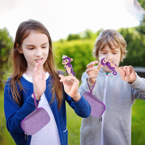 Carrying Case for Fingerlings Monkey Toy, 2023 New Interactive Kids Toys (Purple) (Case Only)
