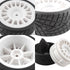 4PCS 12mm Hub Wheels Tires Set for 1:10 1:12 1:16 Off Road RC Cars, Rubber Tires Set for HSP 94122 94123 94103 3850