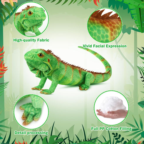 Syhood Lizard Stuffed Animals - 37.4'' Realistic Plush Toy Lizard, Soft Plush Reptile Gift for Kids