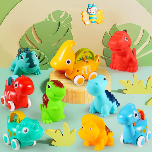 ALASOU 9 PCS Dinosaur Fantastic Creatures Toys with Playmat/Storage Bag, 1st Birthday Gifts for 1 Year Old Boy
