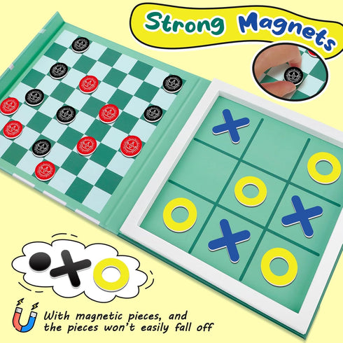 Torlam Magnetic Travel Games for Kids, Board Game Chess Party Camping Games Road Family Night Car Trip Games Activities