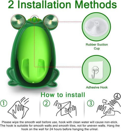 Cute Frog Potty Training Urinal for Boys - Green