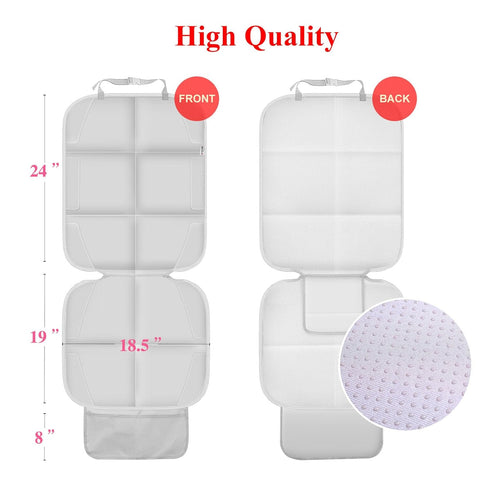 600D Gray-1 Meolsaek Car Seat Protector for Child Car Seat, Durable Fabric Waterproof Car Seat Cover with Thick Pad