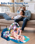 Dearlomum Baby Play Mat Baby Gym, Funny Play Piano Tummy Time Activity Mat with 5 Sensory Toys