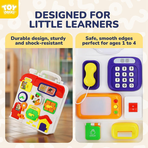 1-2 20in1 13, 1+ TOY Life Toddler Montessori Busy Board for Year Old, Baby Musical Toddler Toys, Early Educational Baby