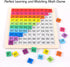 Wooden Montessori Math Counting Hundred Board Toys - Educational Game Toy for Kids 3 Years Old with Storage Bag