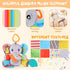 JiffyJolt 0-12 30 Baby Toys Months Elephant with Detachable Touch-Sensitive Sound Box, Sounds, Removable Bib, Teether