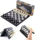 PGDOV Magnetic Travel Chess Set - 9.5 Inches Small Chess Folding Board Games,