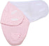 2 0-3M Ultra Soft Ply Plush Swaddle Blanket with Embroidery for Baby, Pink with Heart Embroidery