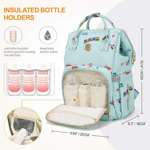 Backpack Pack,Waterproof Diaper Bags Baby Bag for Mom Dad Baby Girls Boy, Cute Mult Diaper Nappy Bag Travel Back
