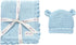 LAWKUL Baby Blanket & Beanie Hat Set 100% Organic Cotton Newborn Swaddle