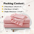 3 Set KKJIAF Piece Toddler Sheet Microfiber, Includes a Flat Sheet, a Fitted Sheet and a Ruffle Pillowcase, Light Pink
