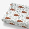 Changing Pad Cover for Baby Girl Boy, Highland Cow Eucalyptus Leaf, Soft Stretchy Safe Snug Fitted Diaper Change Table
