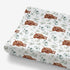 Changing Pad Cover for Baby Girl Boy, Highland Cow Eucalyptus Leaf, Soft Stretchy Safe Snug Fitted Diaper Change Table