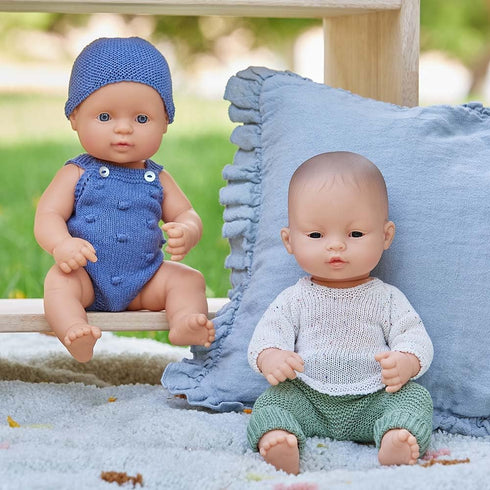 Miniland Doll, 12 5/8'' Caucasian Boy, Anatomically Correct, Quality, Inclusion, Made in Spain