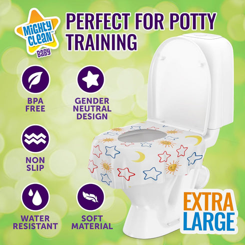 Pack 22 2 Packs 11 Toilet Seat Covers Disposable Value - Large Waterproof Potty Covers for Toddlers, Kids, and Adults