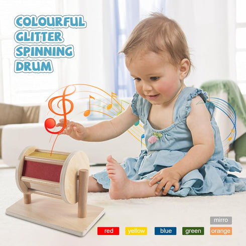6 12 1 Full Size Spinning Drum Montessori Toys for Infant - Months Year Old Babies Toddlers (Multiple Materials)