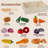 18+ HERSITY Wooden Play Food for Toddlers, Cutting Vegetables Toys Kids Pretend Play Kitchen Accessories Wood