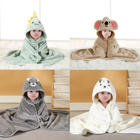 4 Packs (4Pack) Hooded Baby Towels, Premium Soft Baby Bath Towels with Hood for Babies, Toddler, Infant - Ultra