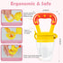 WAJIAYON Baby Fruit Feeder Pacifier (3 Pack), Silicone Teether Feeder for Baby Feeding Essentials (Pink)